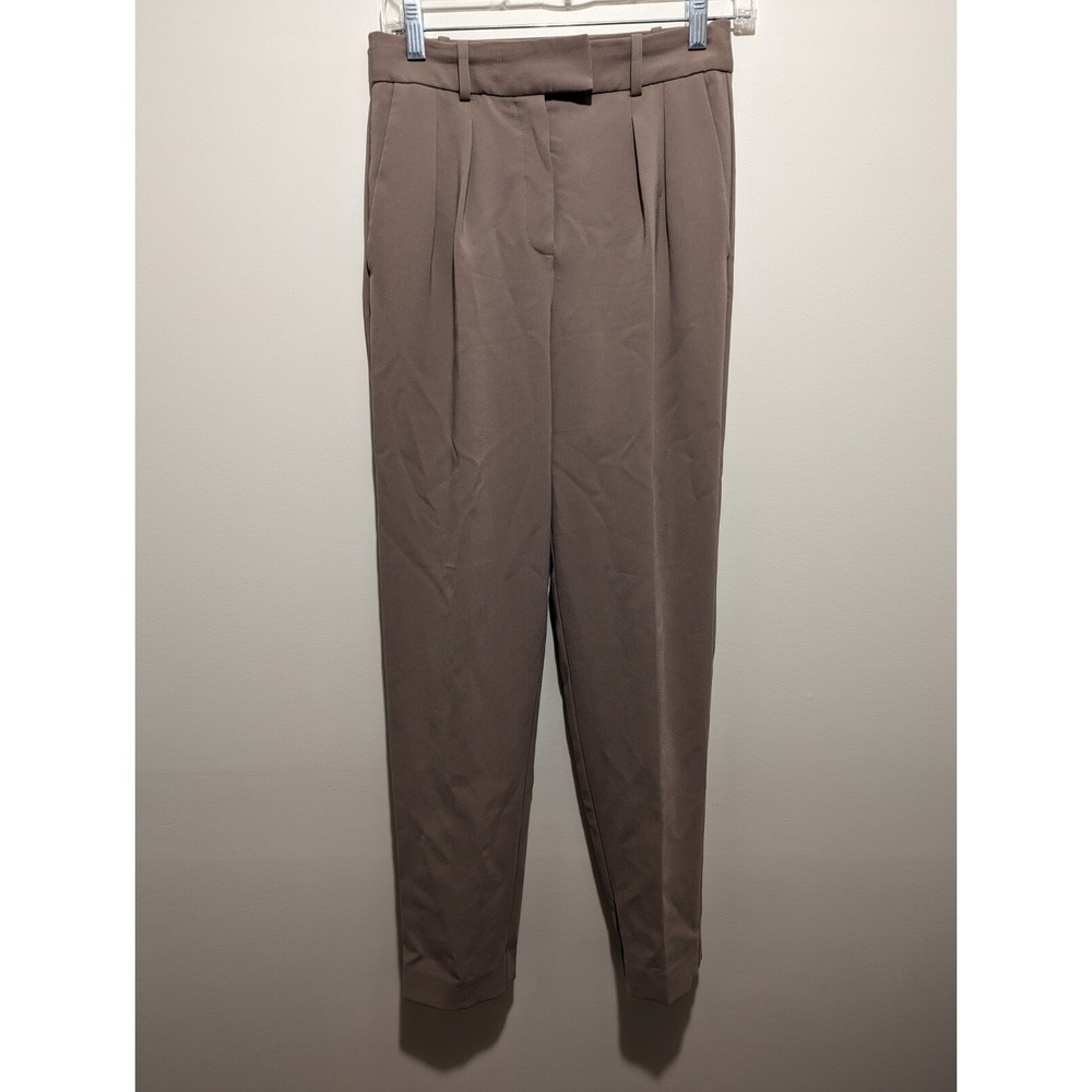 Aritzia Babaton Women's‎ Taupe Beige Dress Pants Trousers Pleated  Size 0